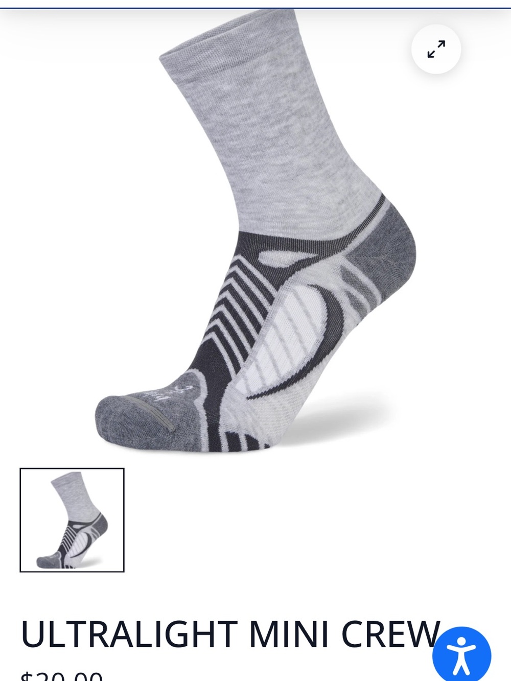 Balega Performance Crew Socks - Gray/Black
